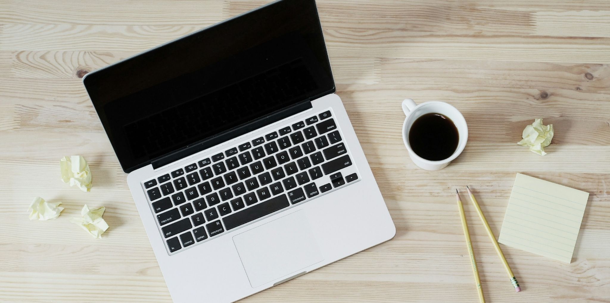 Laptop on desk 